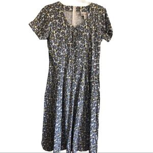 CAROLINA COLOURS‎ VTG FLORAL DRESS 80’s L